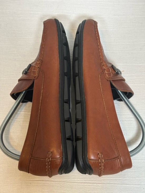 Coach Mott Varsity Leather Drive Loafers Slip On Shoes-Saddle Brown-Men Size 9D main image 6